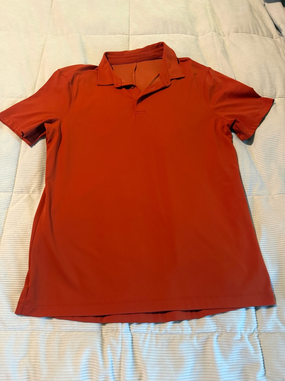 Lululemon Men's Short-Sleeve Polo Shirt - Rust Orange